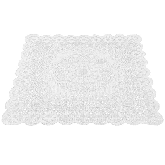 ETEREAUTY White Lace Microwave Oven Cover for Kitchen Appliances Elegant Dust Protector with Stylish Design