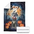 thumbnail image 2 of Happy Halloween Vampire Great Dane BOO with Pumpkins Fun and Spooky Cozy Fleece Blanket Danes Dog Lover Gifts Warm Soft Throw Blanket - 00018, 2 of 5