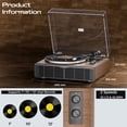 thumbnail image 2 of Tocadiscos de vinilo XJ-HOME Bluetooth 33/45 RPM acabado nogal, 2 of 8