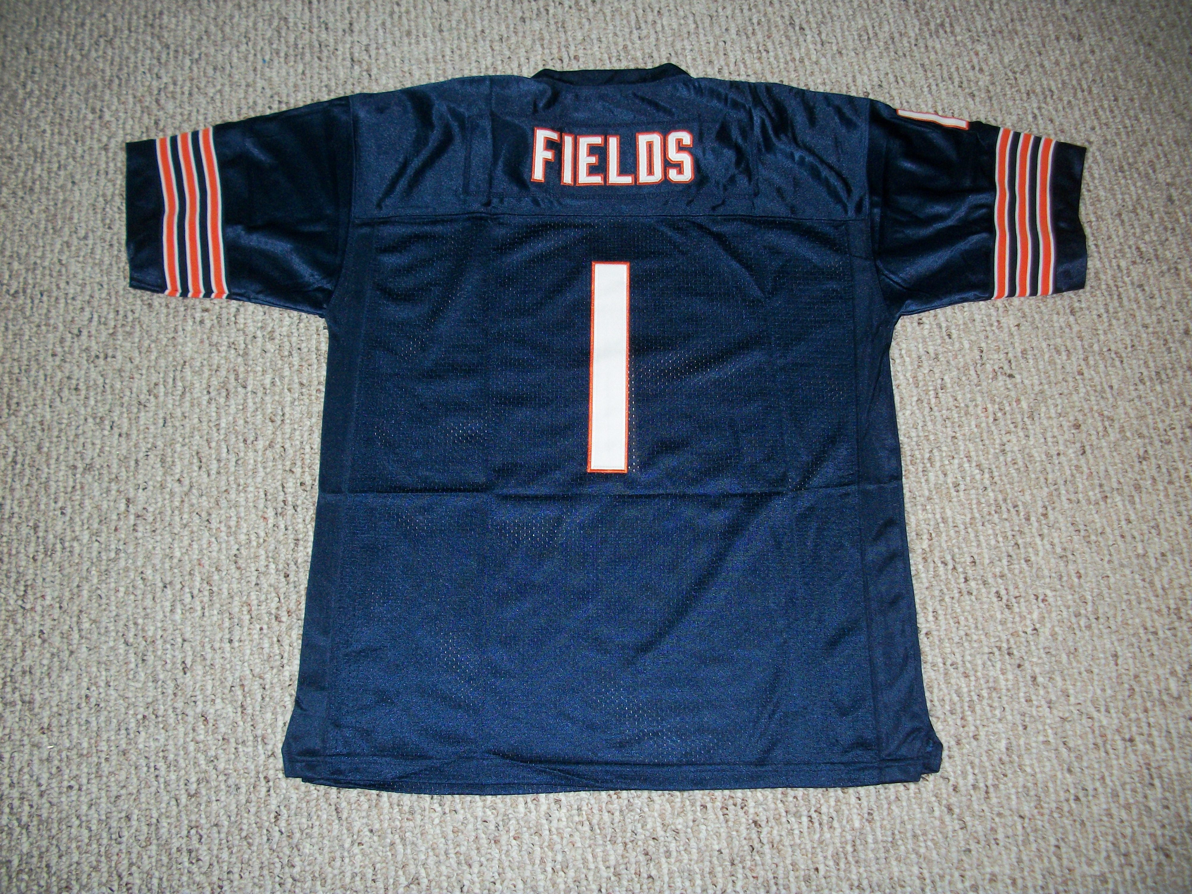Nike Men's Chicago Bears Justin Fields #1 Atmosphere Grey Game Jersey