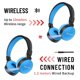 thumbnail image 5 of Auriculares Bluetooth plegables supraaurales con micrófono, 8 horas de uso, azul claro, 5 of 8
