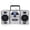 Silver, variant on Emerson Boombox with CD & Cassette Player | Digital AM FM Portable Radio MP3, AUX, Mic Input | Portable Stereo System For Home, Indoor, Outdoor | Loud Big Speakers
