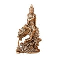 thumbnail image 2 of TISHITA Guan Yin Figurine Feng Shui Decor Tabletop Centerpiece Creative Metal Goddess Ornament Goddess Sculpture for Desk Living Room, 2 of 8