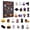 A, variant on Halloween Decor Indoor 24 Day Advent Countdown Calendar Spooky Halloween Decorations Blind Box Resin Ornament Set with Glow In The Dark Mystery Figures for Adults and Families Style A