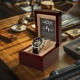 thumbnail image 6 of Gift for New Dad on Fathers Day, New Dad Luxury Watch, New Daddy Gift, Daddy to be Gift, Daddy Gift From a bump, New Dad Gifts Ideas - Men's Openwork Watch - Mahogany Gift Box, 6 of 6