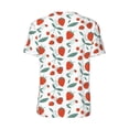 thumbnail image 3 of Rocae Strawberries for Breathable Men's Baseball T-Shirt Fashionable Casual Baseball Jersey, Moisture-wicking Sportswear 3X-Large, 3 of 9
