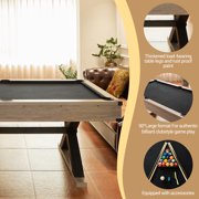 Roromall 7 FT Pool Tables, Wooden Billiards Table with with Balls and Cues, Complete Billiards Set for Family