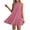 Watermelon Red, variant on Summer Dresses for Women 2025 Women Summer Solid Color Round Neck Sleeveless With Button Down Hem And Pleated Dress At The Back Gift for Her Size S-2XL