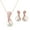 Rose Gold, variant on Travelwant Wedding Jewelry Set Bride Rose Gold Crystal Faux Pearl Pendant Necklace Earrings