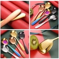 thumbnail image 4 of Square Head Stainless Steel Spoons, Rice& Soup Spoons, Large Spoons for Home Silver, 4 of 9