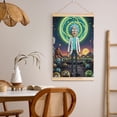 thumbnail image 5 of Rick And Morty Wooden Shaft Hanging Poster Home Decor Poster Wall Art Painting For Living Room Bedroom 16"X24", 5 of 7
