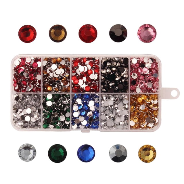 6000x de de Cristal de de Imitación con Espalda Plana para Joyas, Arte de Uñas
