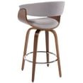 thumbnail image 3 of Contemporary Home Living 37.5" Gray and Brown Contemporary Swivel Counter Stool, 3 of 4