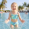thumbnail image 3 of Girls Swimsuits 3PCs Mermaid Bikini Set Fish Tail Skirt Ruffled Bathing Suit Cosplay Swimwear for Kids Sizes 4-5Y, 3 of 9