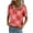 Watermelon Red01, variant on Dwralegc Womens Short Sleeve Tunic Blouse V Neck Button Down Shirts Business Dressy Casual Outfits Work Summer Spring Solid Color Short Sleeve Top Green 2XL