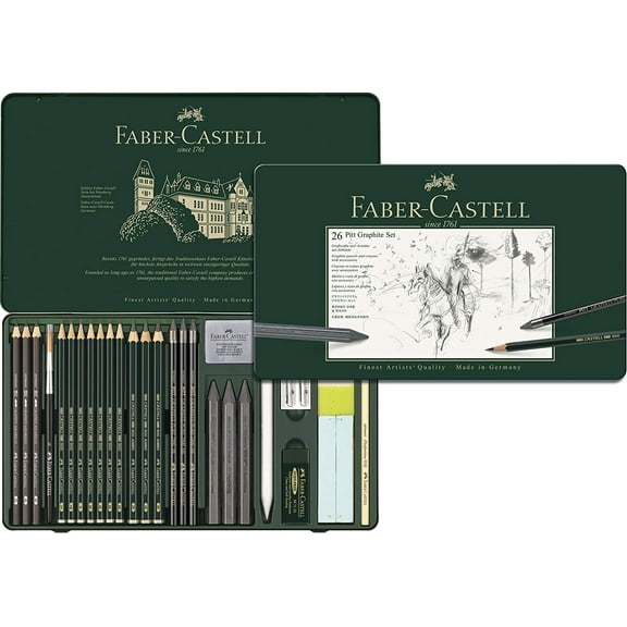 Faber-Castell & PITT – 26 Piece Graphite Tin Set