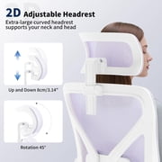 Nexthro Office Chair,Ergonomic Desk Chair with Adjustable Lumbar Support,400 Lbs Mesh Computer Chair High Back with Headrest for Home Office (Lavender)