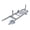 Silver 9, variant on Adjustable Boat Trailer Bottom Support Bracket with Keel Rollers, Heavy Duty Steel, 2204 lbs Capacity, 43.3 Length, Height Adjustable 8.26-16.93, Silver