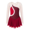thumbnail image 3 of MSemis Girls Shiny Mesh Spliced Figure Ice Skating Dress Dancewear, 3 of 7
