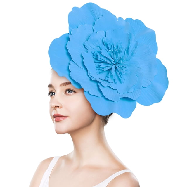 Lazos y cintas Flores exageradas Sesión de fotos de graduación nupcial Diademas con flores grandes Sombreros Tocados navideños Accesorios para el cabello Diadema para el cabello