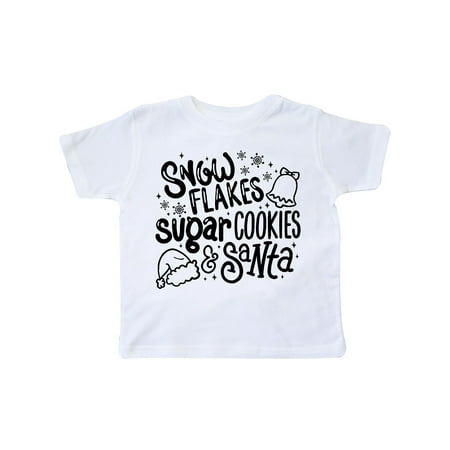 

Inktastic Christmas Snowflakes Sugar Cookies and Santa Gift Toddler Boy or Toddler Girl T-Shirt