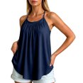thumbnail image 6 of ThreadVibe Women's Basic Scoop Neck Tank Tops With Built in Bras Casual Summer Tank Tops,Pleated Front Loose‑Fit Flowy Summer Sleeveless Shirts, 6 of 6