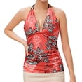 thumbnail image 1 of MKLEKYY Maillot de Bain Tankini pour Femmes Sans Bas Col en V, 1 of 3