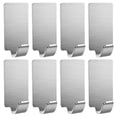 thumbnail image 1 of Self Adhesive Hooks Stainless Steel Matte Bathroom Adhesive Hook Coat Hook Kit, 1 of 6