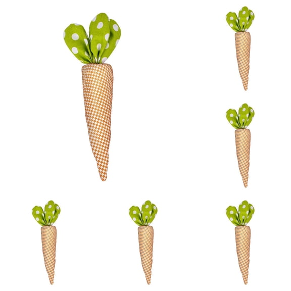 5PCS Easter Fabric Carrot Decorations, Plush Carrots for Baskets and Tray, Perfect Spring Holiday Decor for Easter, for Easter Home Wedding Farmhouse Basket Bowl Fillers Tiered Trays