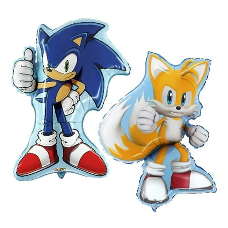 Sonic the Hedgehog and Miles Tails Prower Set of 2 Character Mylar Foil Balloons