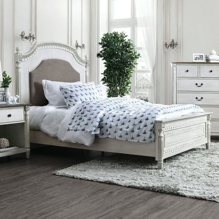 Furniture Of America Adelaide Transitional White Solid Wood Panel