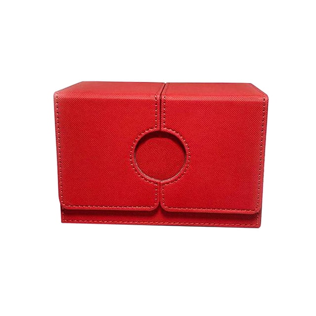 Caja de almacenamiento de baraja de cartas portátil, caja organizadora de s capacidad, caja de almacenamiento de s para juegos de cartas coleccionables, de Rojo Sunnimix Caja de almacenamiento de tarjetas