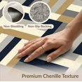 thumbnail image 6 of ODIKA 6'x9' Washable Area Rug Non-Slip, Easy Care, Striped Geometric Interlocking Rectangular Bands Varied Width for Family Room, Living Room, Master Bedroom, 6 of 7