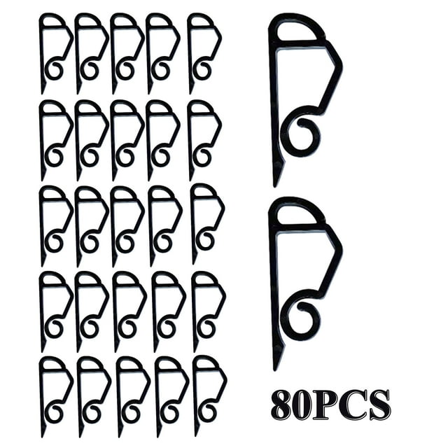 Kieccall 120-Piece Weather-Resistant Christmas Light Clips - Plastic Gutter Hooks For Hanging Outdoor String Lights & Christmas Tree, Holiday Light Accessories