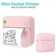 thumbnail image 4 of Wireless Pocket Printer, Portable Photo Printer, Plastic Pink2 Portable Photo Pocket Printer, Wireless Bluetooth, for Study Notes, Wrong Question Printing, Compact, 5 Paper Rolls, by Goohae, 4 of 7