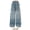 #01, variant on Girl's Rhinestone Sparkly Baggy Jeans Elastic Waist Straight Leg Denim Pants 5-15 Years