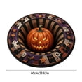 thumbnail image 6 of Halloween 3D Optical Illusion Rug 23.62 Inch, Ghost Skeleton Vortex Circular Mat with Spooky Depth Design, Non Velvet Floor Carpet for Bedroom Living Room, 6 of 9
