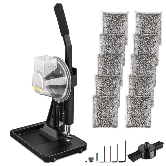 Yescom 23lb Heavy Duty #2 Die Semi-automatic Hand Press Grommet Machine Workshop Punch Tool Kit, 10,000pcs Set Washer