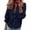 #04 Navy 【New Styles: Mix, Match & Maximize Value】, variant on Women's Summer V Neck Loose Fit Tops Shirts Blouses Solid Color Full Sleeve Tunic Plus Size Casual Daily Wear Office Work Vacation Fashion Essential | CSEONE,Black L
