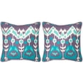 thumbnail image 2 of Safavieh Aqua/Cream Manhattan Pillow, Set of 2, 2 of 4
