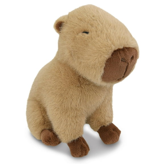 DolliBu Standing Capybara Plush - Super Soft Stuffed Animal Standing Capybara Toy, Cute Stuffed Figure, Wild Animal Toy Gift for Kids and Adults - 10 Inches