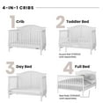 thumbnail image 5 of Child Craft Camden 4-in-1 Convertible Crib, Classic Arch Design, 2 Mattress Heights, Matte White, 5 of 9