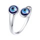 thumbnail image 1 of Anillo azul contra el mal de ojo Silvora Anillos de plata de ley para mujeres y niñas amuleto abierto apilable joyería protectora Regalo de cumpleaños y Navidad, 1 of 8