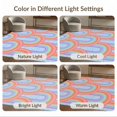 thumbnail image 7 of ODIKA Blush Pink Coral Mint Geometric Shapes Abstract Orange for Queen Size Bedroom, Under Bed, Master Suite, Foldable Easy Care, 7 of 7