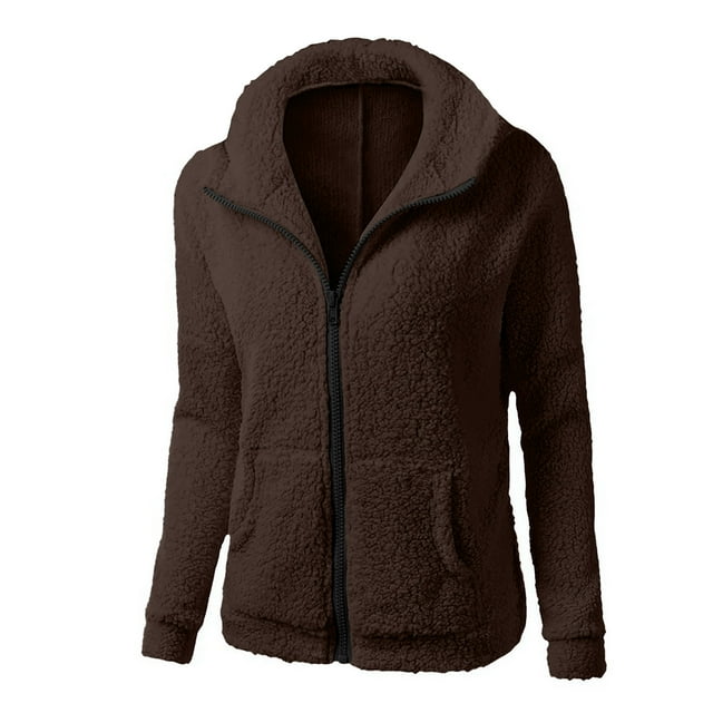 Puntoco Chaqueta De Mujer Suéter Pol De Color Sólido Abrigo Informal con Capucha De Manga Larga/Chaqueta Liquidación De Navidad Puntoco Puntoco-3313