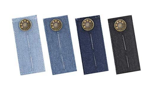 Denim Jeans Pants Waist Extender Metal Button 3 Color Set Men Women Pregnancy 