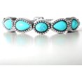 thumbnail image 4 of SHIQI-Womens Turquoise Bracelet - Oxidized Silver or Gold-Tone Bracelet with Turquoise Stones, 4 of 4