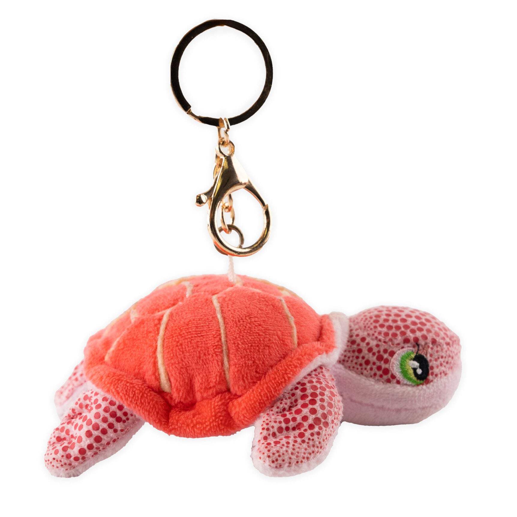 Key Chain Plush Honu Turtle Pink 4.4" W x 2.2"
