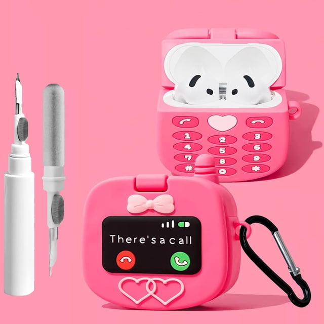 Funda genérica de silicona con diseño 3D de caricatura para AirPods 4, kit de protección