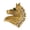 Gold, variant on Astrological Horse head Brooch Alloy Fashion Accessory For Jackets Shawls Formal Gatherings Statement Badge Pin
